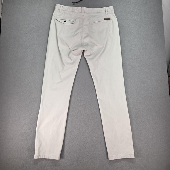 Kato The Axe Slim Pants Mens 34 Light Grey Chino Stretch Casual Made USA - Picture 2 of 13